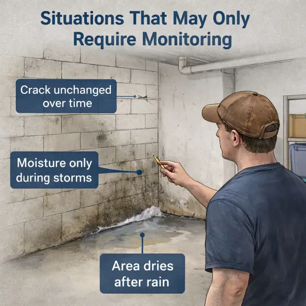 illustration of when monitoring is appropriate
