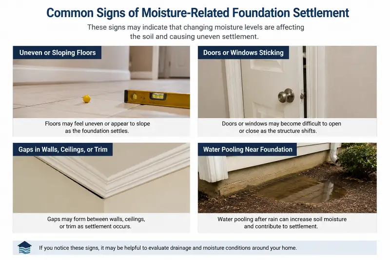 Common Signs of Moisture-Related Foundation Settlement
